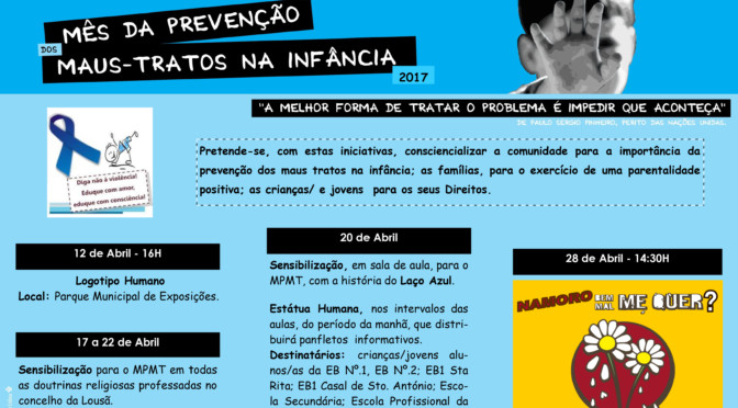 Mês da Prevenção dos Maus Tratos na Infância